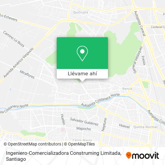 Mapa de Ingeniero-Comercializadora Construming Limitada