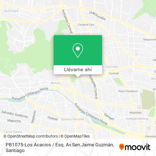 Mapa de PB1075-Los Acacios / Esq. Av.Sen.Jaime Guzmán