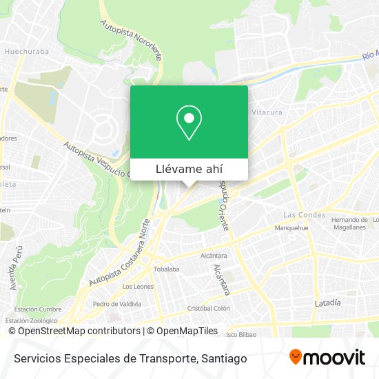 Mapa de Servicios Especiales de Transporte