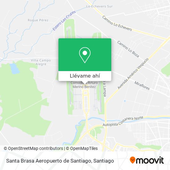 Mapa de Santa Brasa Aeropuerto de Santiago