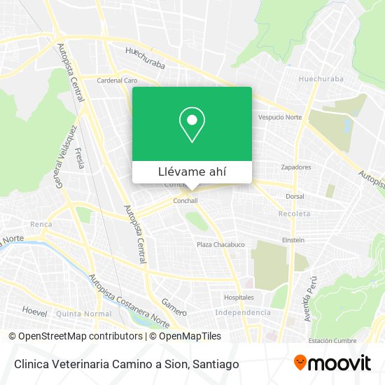 Mapa de Clinica Veterinaria Camino a Sion