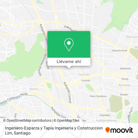 Mapa de Ingeniero-Esparza y Tapia Ingenieria y Construccion Lim