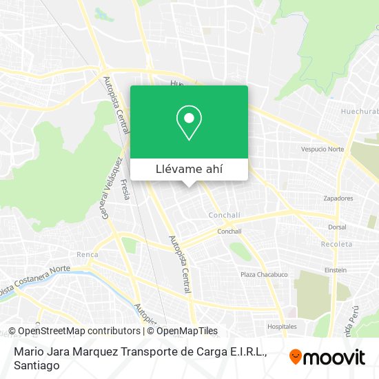 Mapa de Mario Jara Marquez Transporte de Carga E.I.R.L.