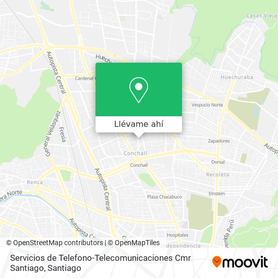 Mapa de Servicios de Telefono-Telecomunicaciones Cmr Santiago