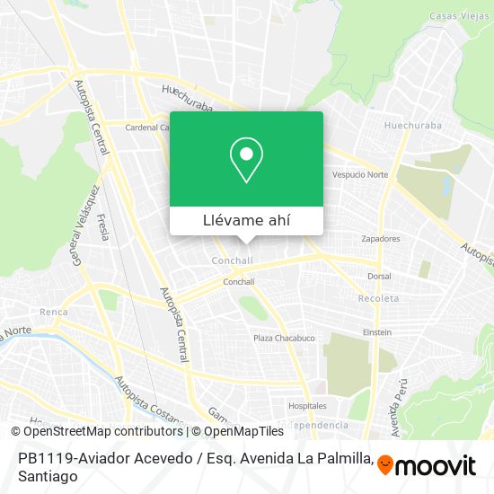 Mapa de PB1119-Aviador Acevedo / Esq. Avenida La Palmilla