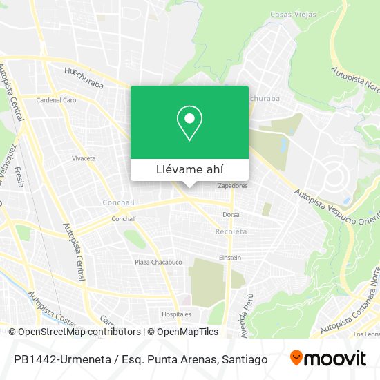 Mapa de PB1442-Urmeneta / Esq. Punta Arenas