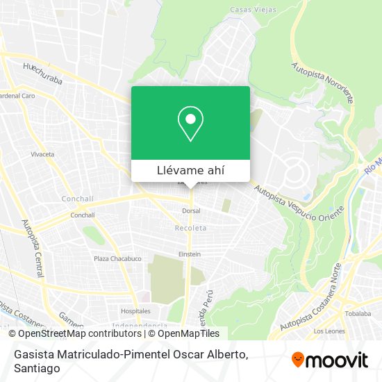 Mapa de Gasista Matriculado-Pimentel Oscar Alberto