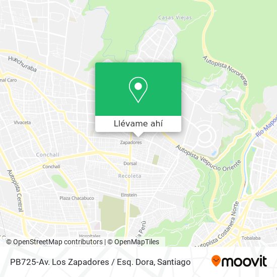 Mapa de PB725-Av. Los Zapadores / Esq. Dora