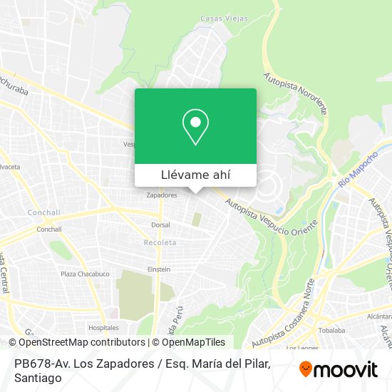 Mapa de PB678-Av. Los Zapadores / Esq. María del Pilar