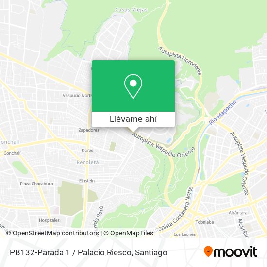 Mapa de PB132-Parada 1 / Palacio Riesco