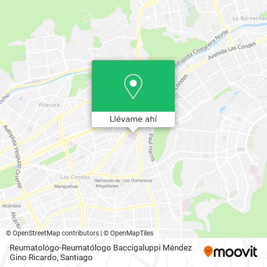 Mapa de Reumatológo-Reumatólogo Baccigaluppi Méndez Gino Ricardo