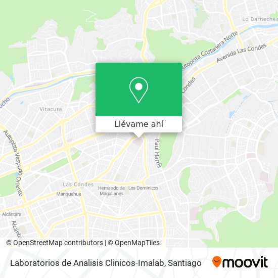 Mapa de Laboratorios de Analisis Clinicos-Imalab