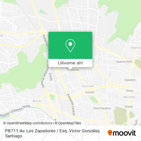 Mapa de PB711-Av. Los Zapadores / Esq. Victor González