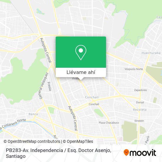 Mapa de PB283-Av. Independencia / Esq. Doctor Asenjo