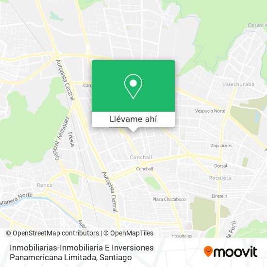 Mapa de Inmobiliarias-Inmobiliaria E Inversiones Panamericana Limitada