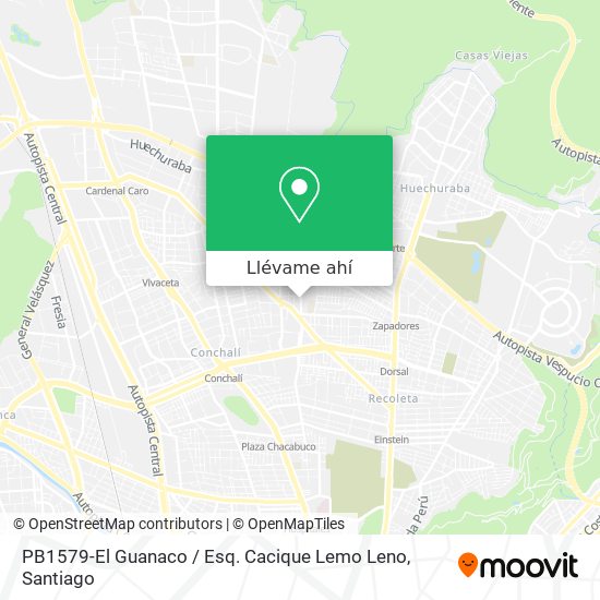 Mapa de PB1579-El Guanaco / Esq. Cacique Lemo Leno