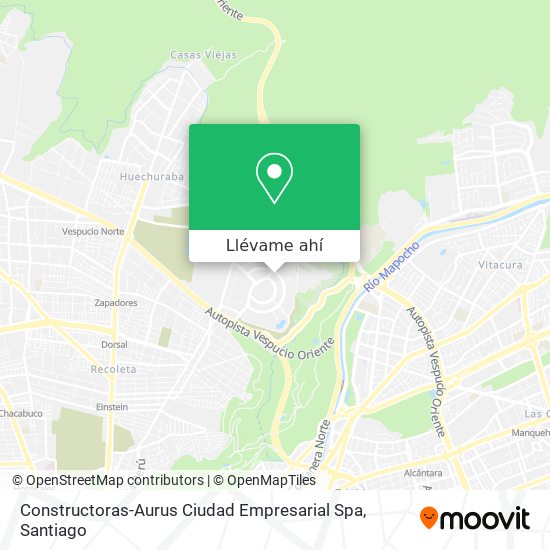Mapa de Constructoras-Aurus Ciudad Empresarial Spa