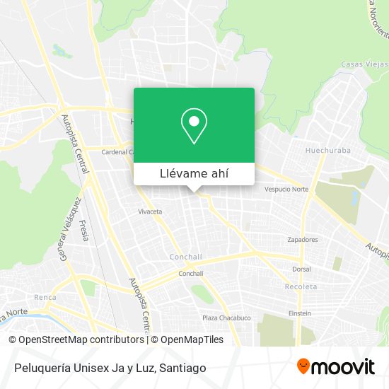 Mapa de Peluquería Unisex Ja y Luz