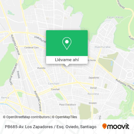 Mapa de PB685-Av. Los Zapadores / Esq. Oviedo