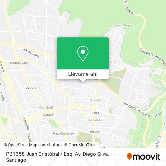Mapa de PB1358-Juan Cristóbal / Esq. Av. Diego Silva