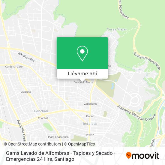 Mapa de Gams Lavado de Alfombras - Tapices y Secado - Emergencias 24 Hrs