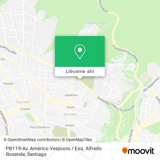 Mapa de PB119-Av. Américo Vespucio / Esq. Alfredo Rosende