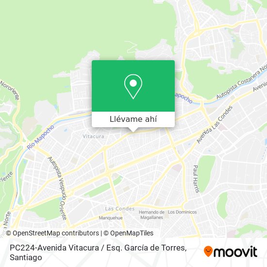 Mapa de PC224-Avenida Vitacura / Esq. García de Torres