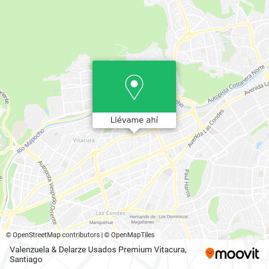 Mapa de Valenzuela & Delarze Usados Premium Vitacura