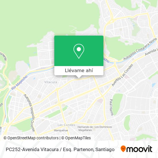 Mapa de PC252-Avenida Vitacura / Esq. Partenon