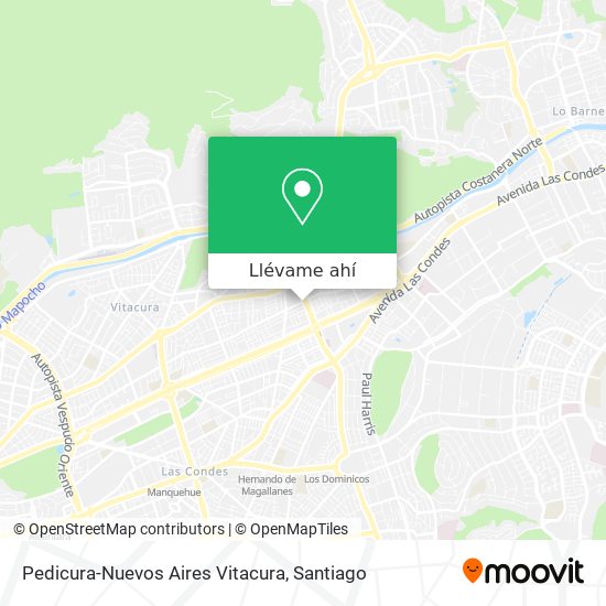 Mapa de Pedicura-Nuevos Aires Vitacura