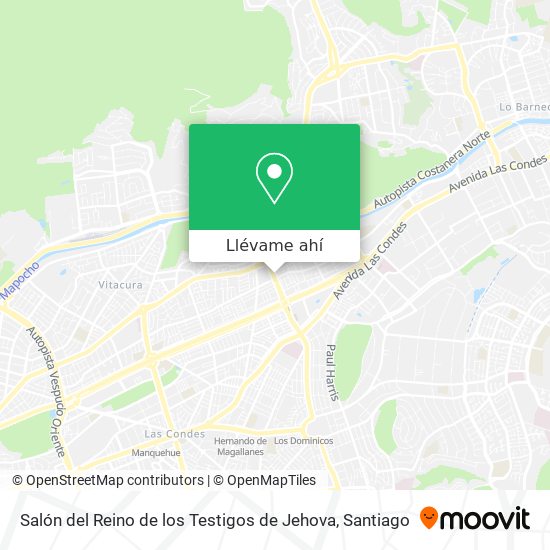 Mapa de Salón del Reino de los Testigos de Jehova