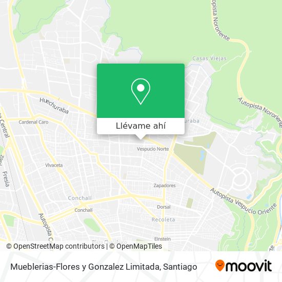 Mapa de Mueblerias-Flores y Gonzalez Limitada