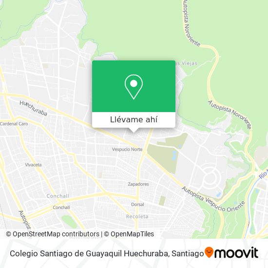 Mapa de Colegio Santiago de Guayaquil Huechuraba