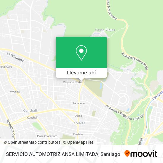 Mapa de SERVICIO AUTOMOTRIZ ANSA LIMITADA