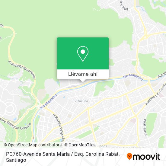 Mapa de PC760-Avenida Santa María / Esq. Carolina Rabat