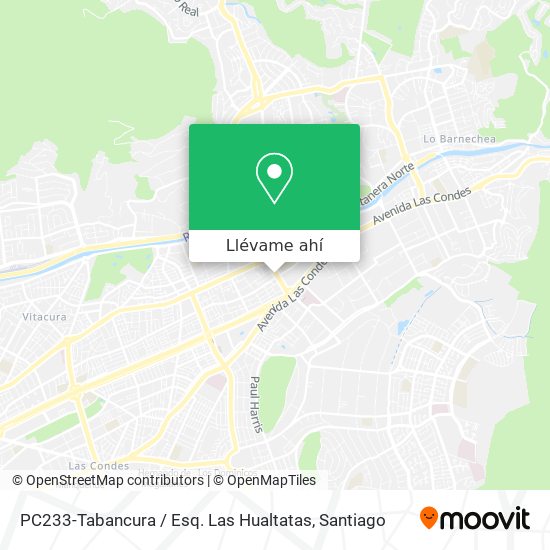 Mapa de PC233-Tabancura / Esq. Las Hualtatas