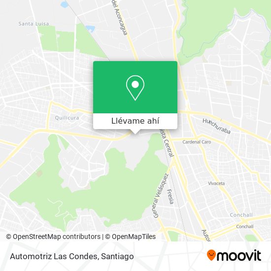 Mapa de Automotriz Las Condes