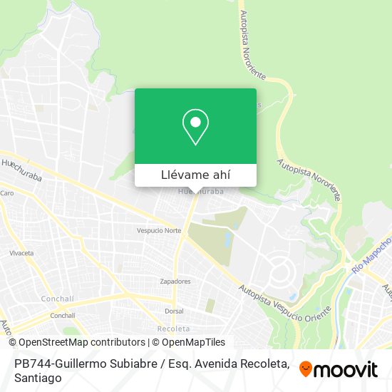 Mapa de PB744-Guillermo Subiabre / Esq. Avenida Recoleta