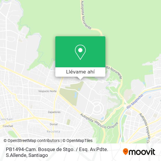 Mapa de PB1494-Cam. Bosque de Stgo. / Esq. Av.Pdte. S.Allende