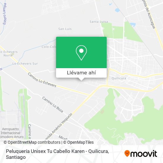 Mapa de Peluquería Unisex Tu Cabello Karen - Quilicura