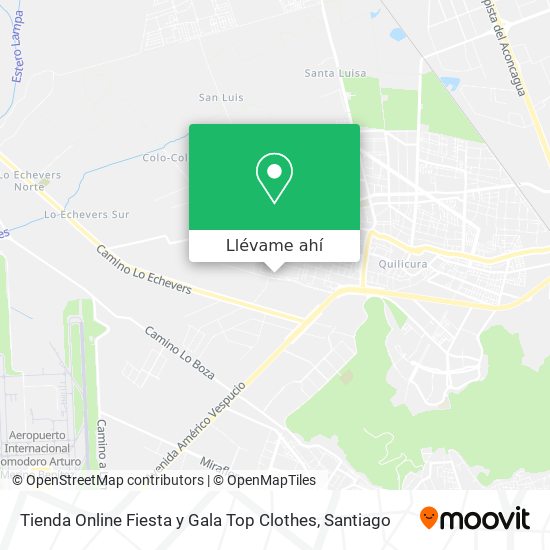 Mapa de Tienda Online Fiesta y Gala Top Clothes