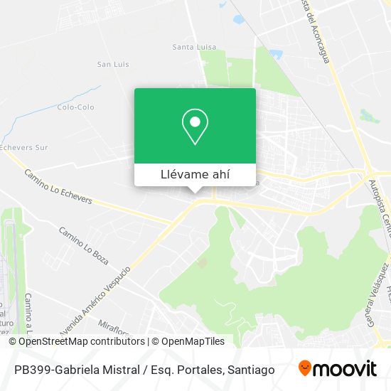 Mapa de PB399-Gabriela Mistral / Esq. Portales