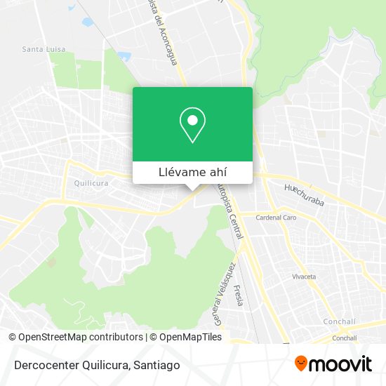 Mapa de Dercocenter Quilicura