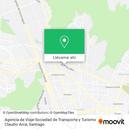 Mapa de Agencia de Viaje-Sociedad de Transporte y Turismo Claudio Arce