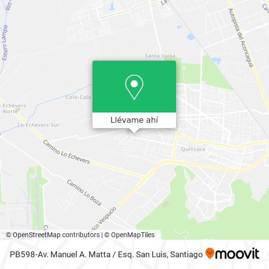Mapa de PB598-Av. Manuel A. Matta / Esq. San Luis