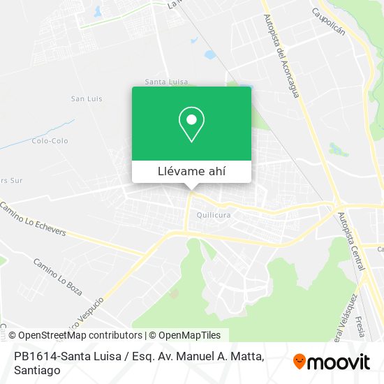 Mapa de PB1614-Santa Luisa / Esq. Av. Manuel A. Matta