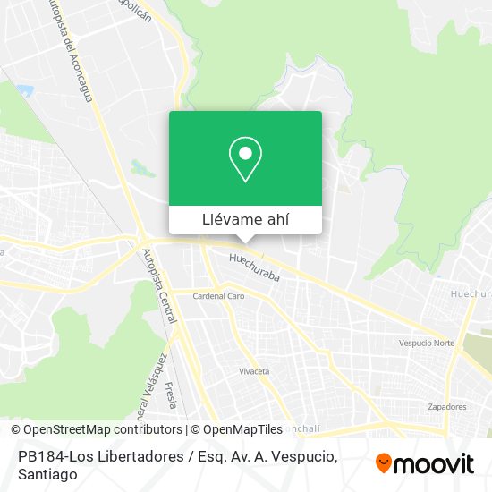 Mapa de PB184-Los Libertadores / Esq. Av. A. Vespucio