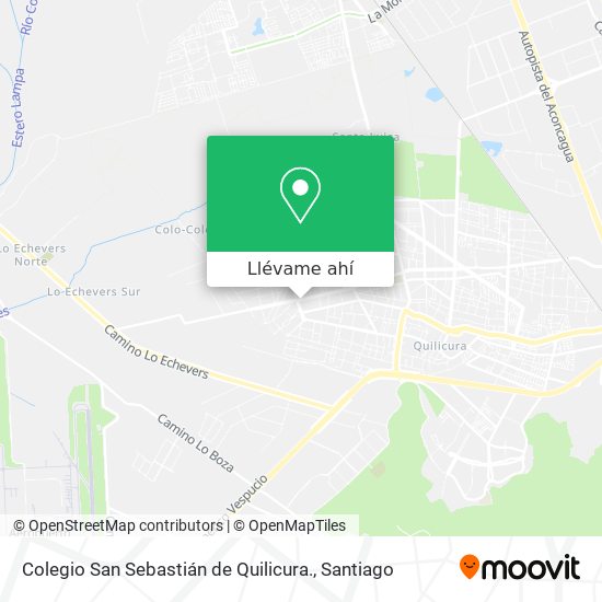 Mapa de Colegio San Sebastián de Quilicura.