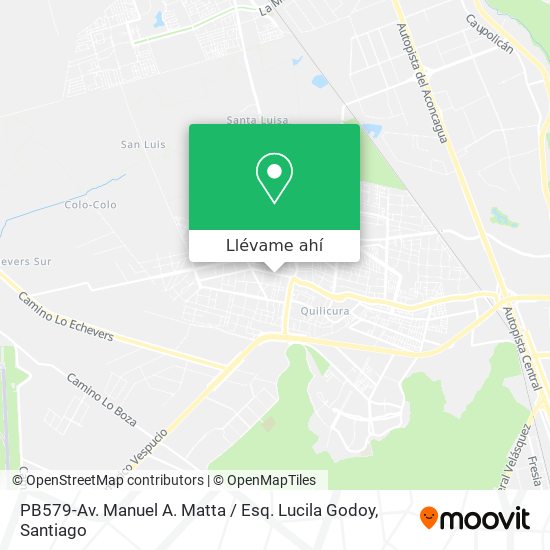 Mapa de PB579-Av. Manuel A. Matta / Esq. Lucila Godoy