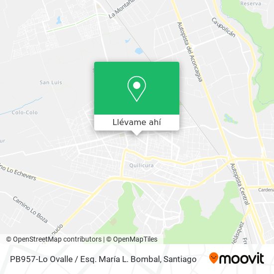 Mapa de PB957-Lo Ovalle / Esq. María L. Bombal